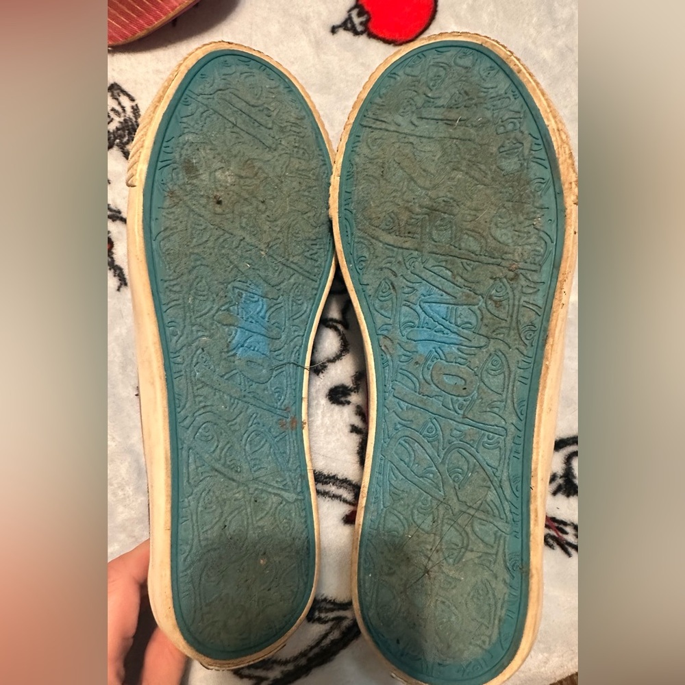 Womens Blowfish Malibu Slip On Navy Star Red Cozumel Print Shoes Sneakers Sz 9.5 - Picture 4 of 5